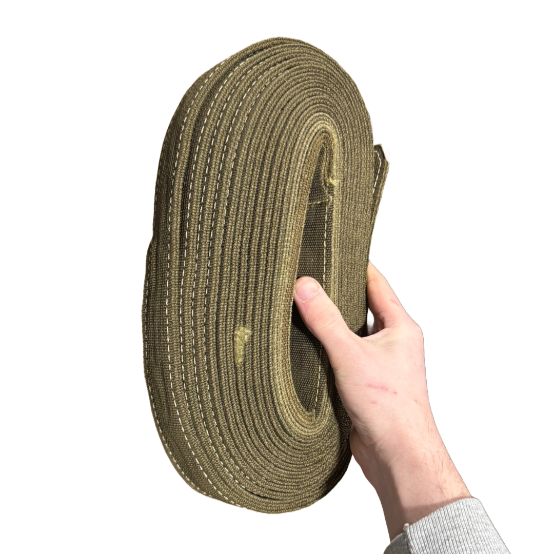 French Military OD Tow Strap for Off-Road Recovery