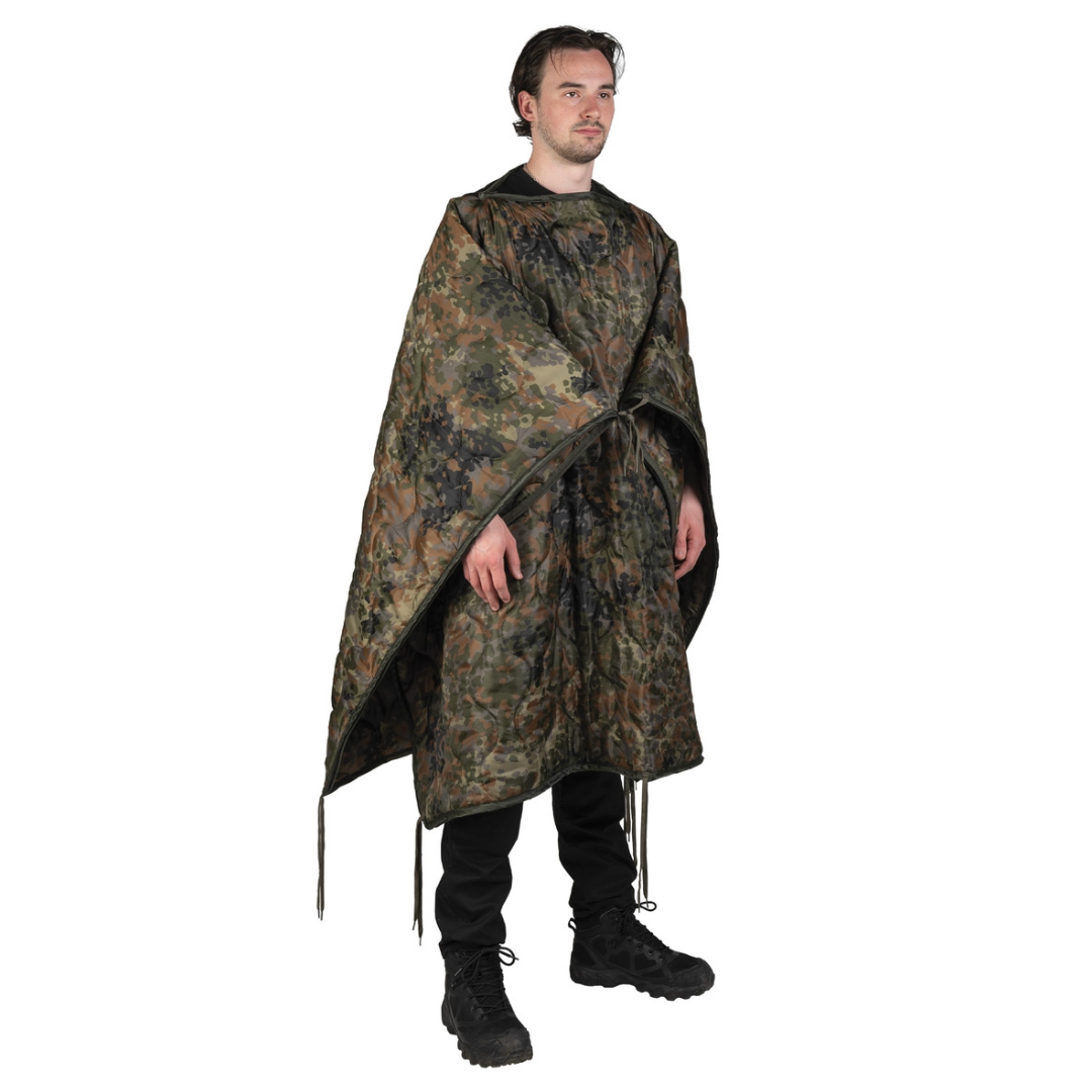 Mil-Tec Flecktarn Poncho Liner with Stuff Sack