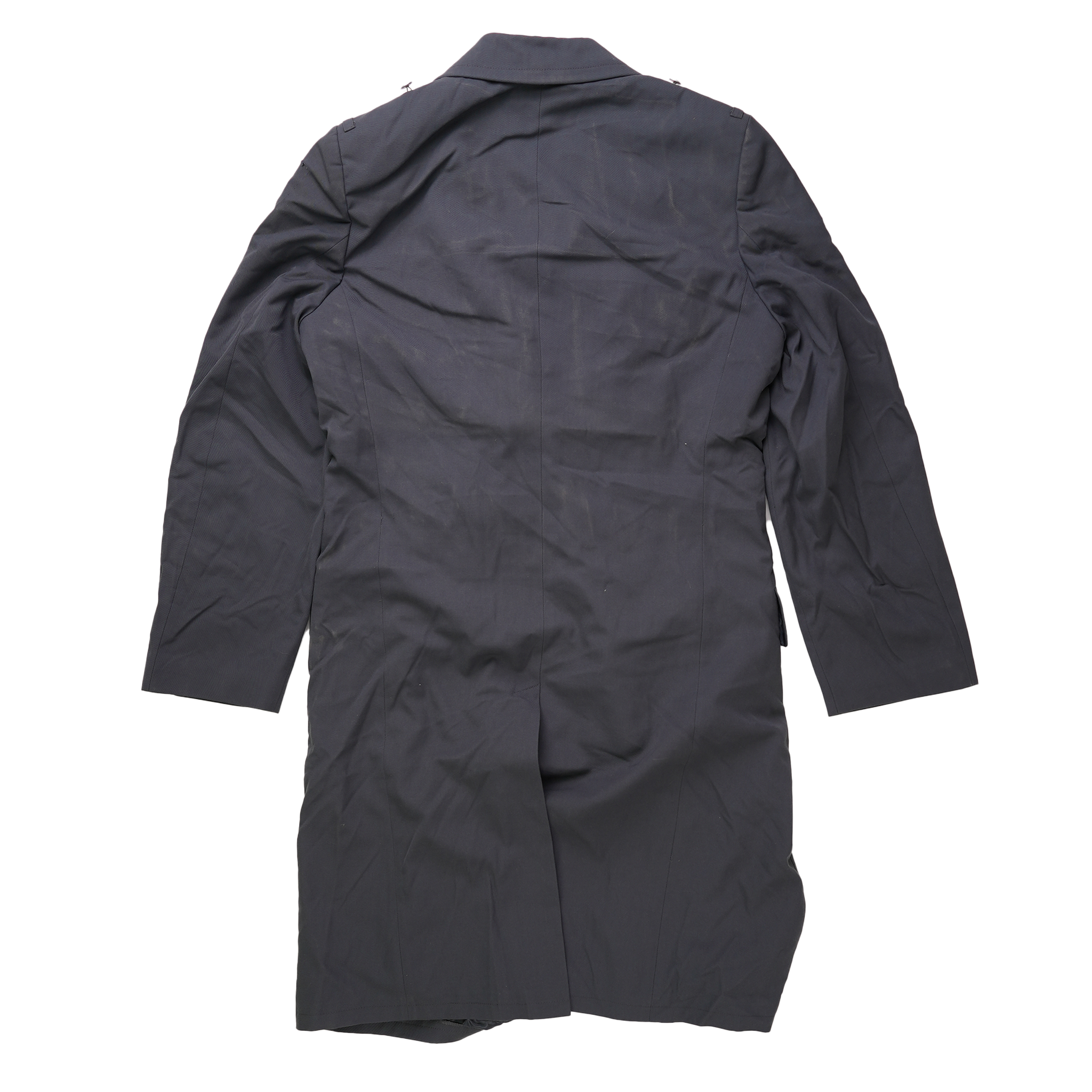 Classic German Wool Overcoat with Metal Buttons
