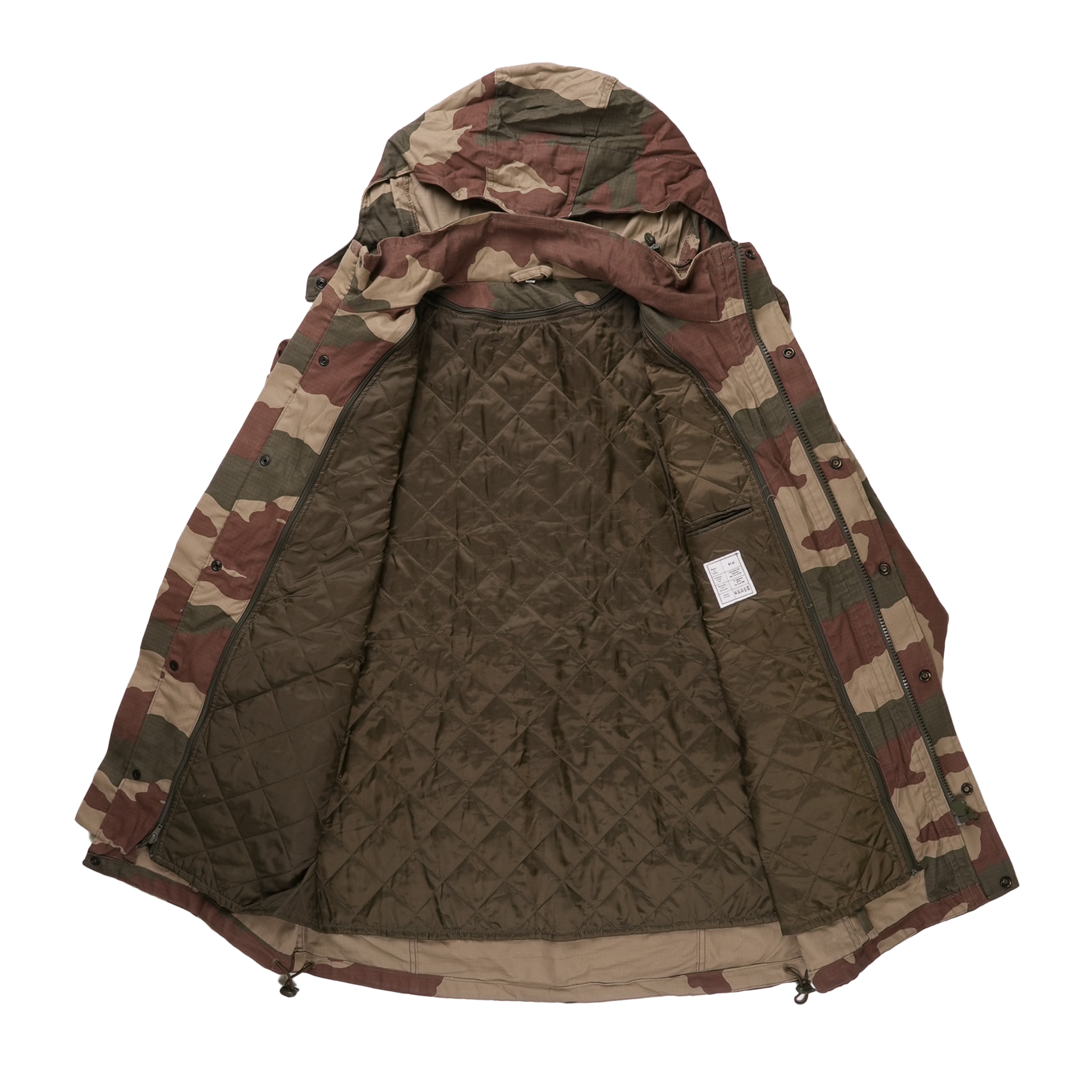 Turkish Army Woodland Parka with Quilted Liner
