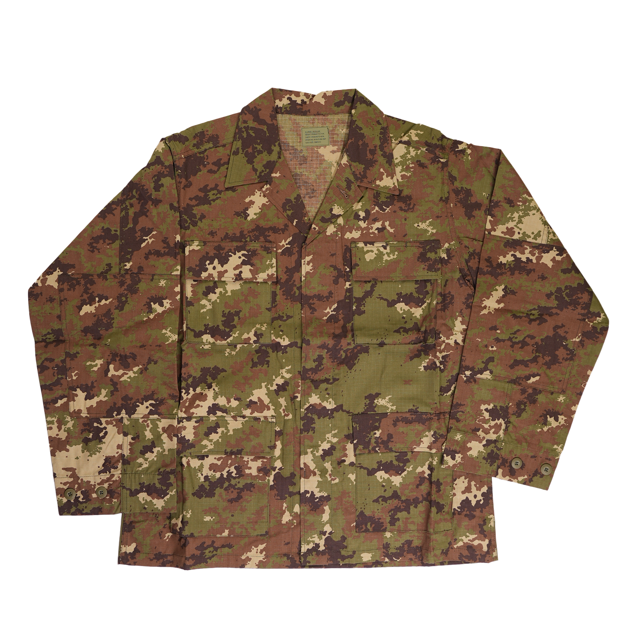Teesar Camo BDU Jacket - Tactical Vegetato Design