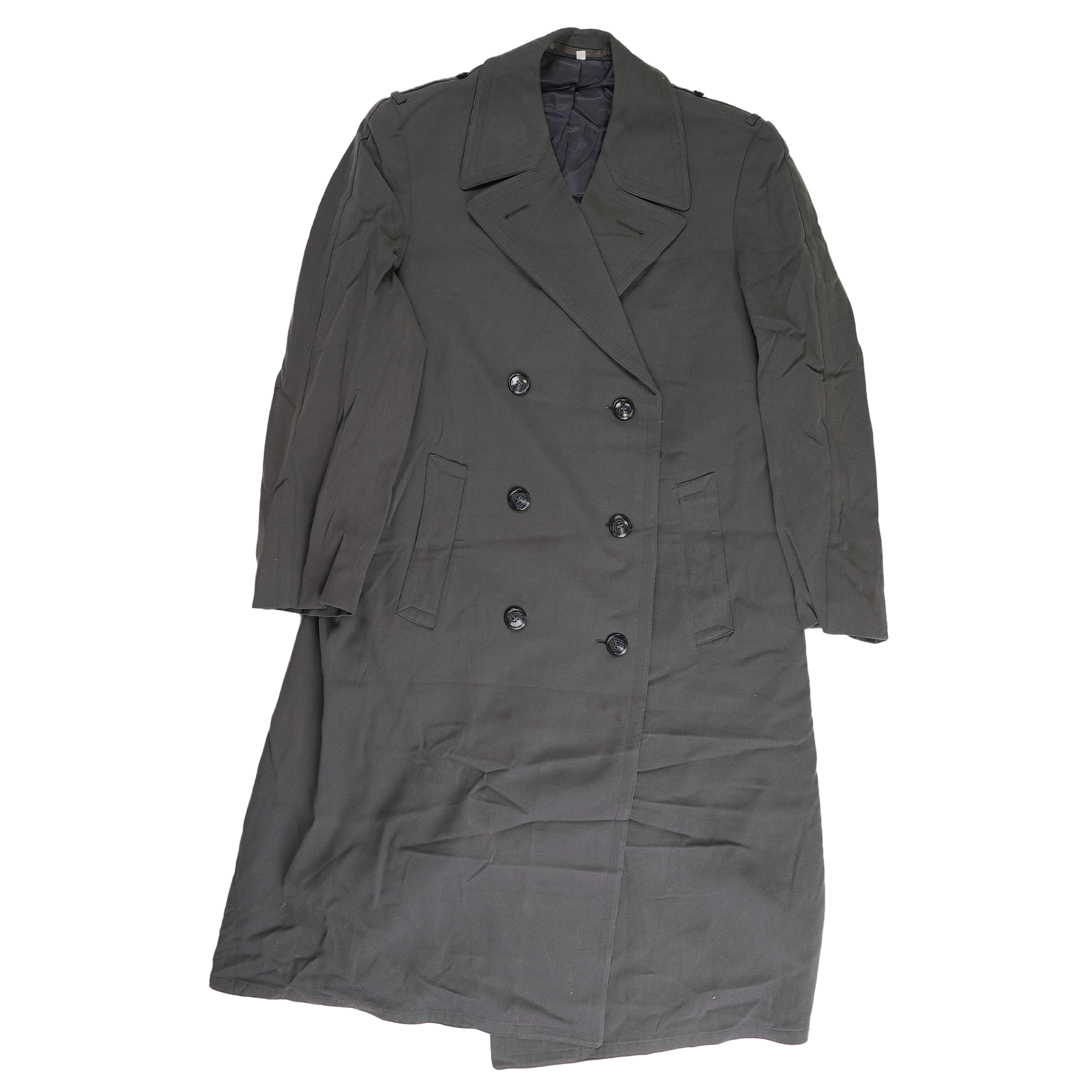 Men's German Wool Overcoat with Plastic Buttons