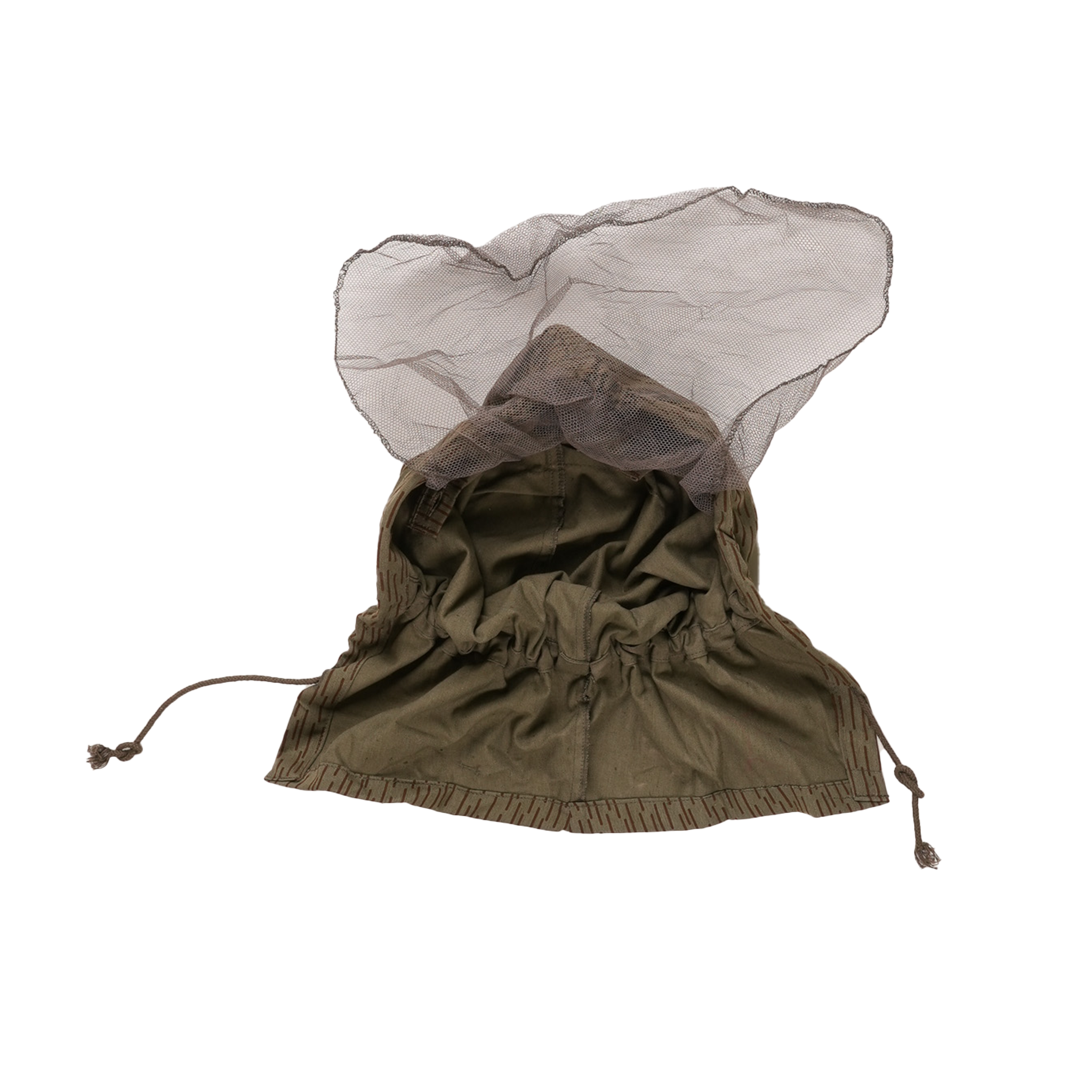 Vintage East German Strichtarn Helmet Cover with Veil