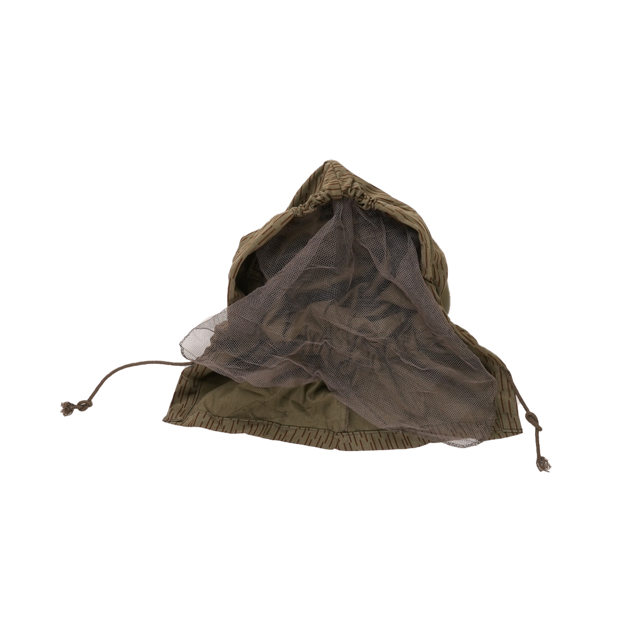 Vintage East German Strichtarn Helmet Cover with Veil