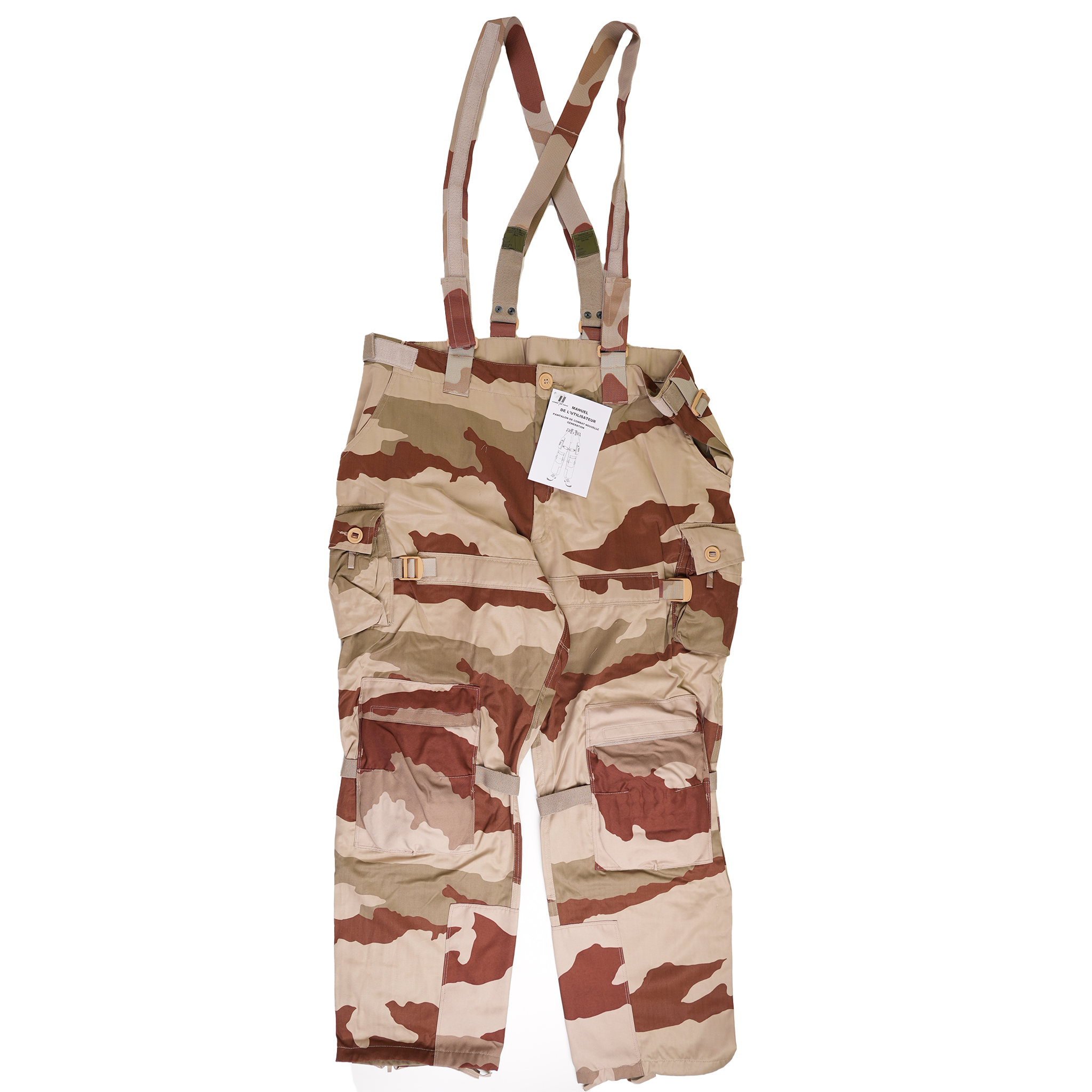 French Army Desert Combat Pants with Kneepads