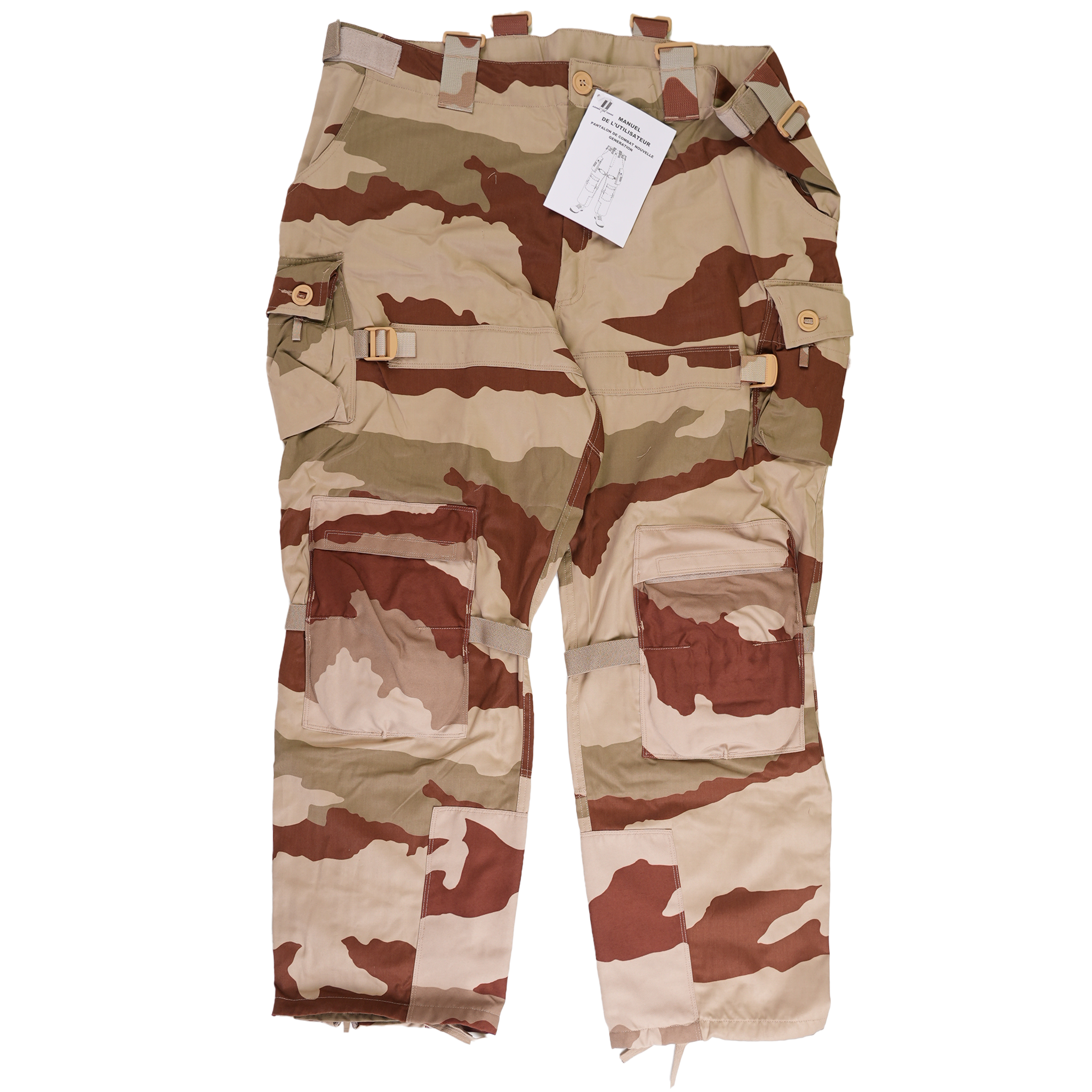 French Army Desert Combat Pants with Kneepads