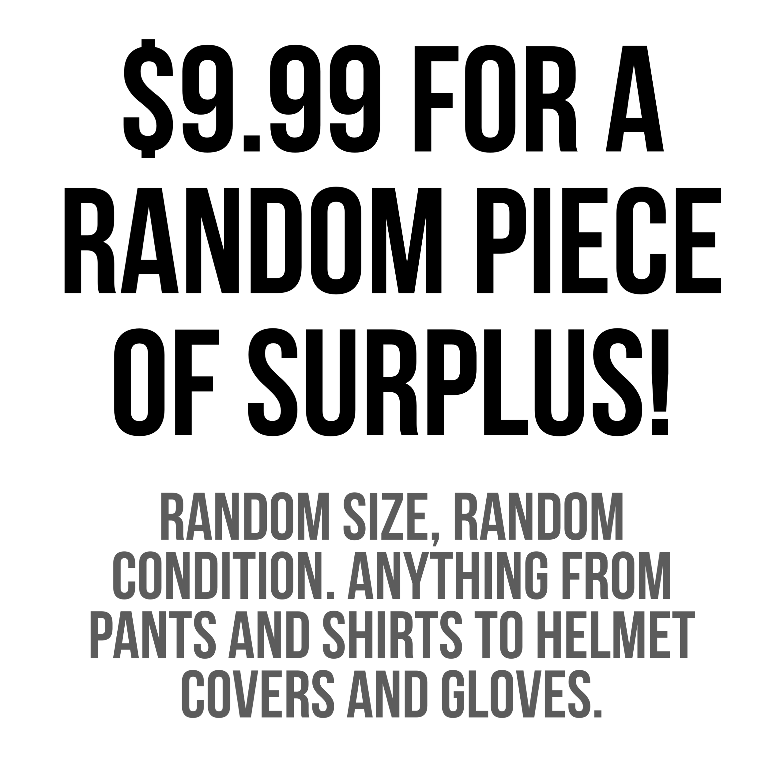 Assorted Surplus Items Mystery Pack