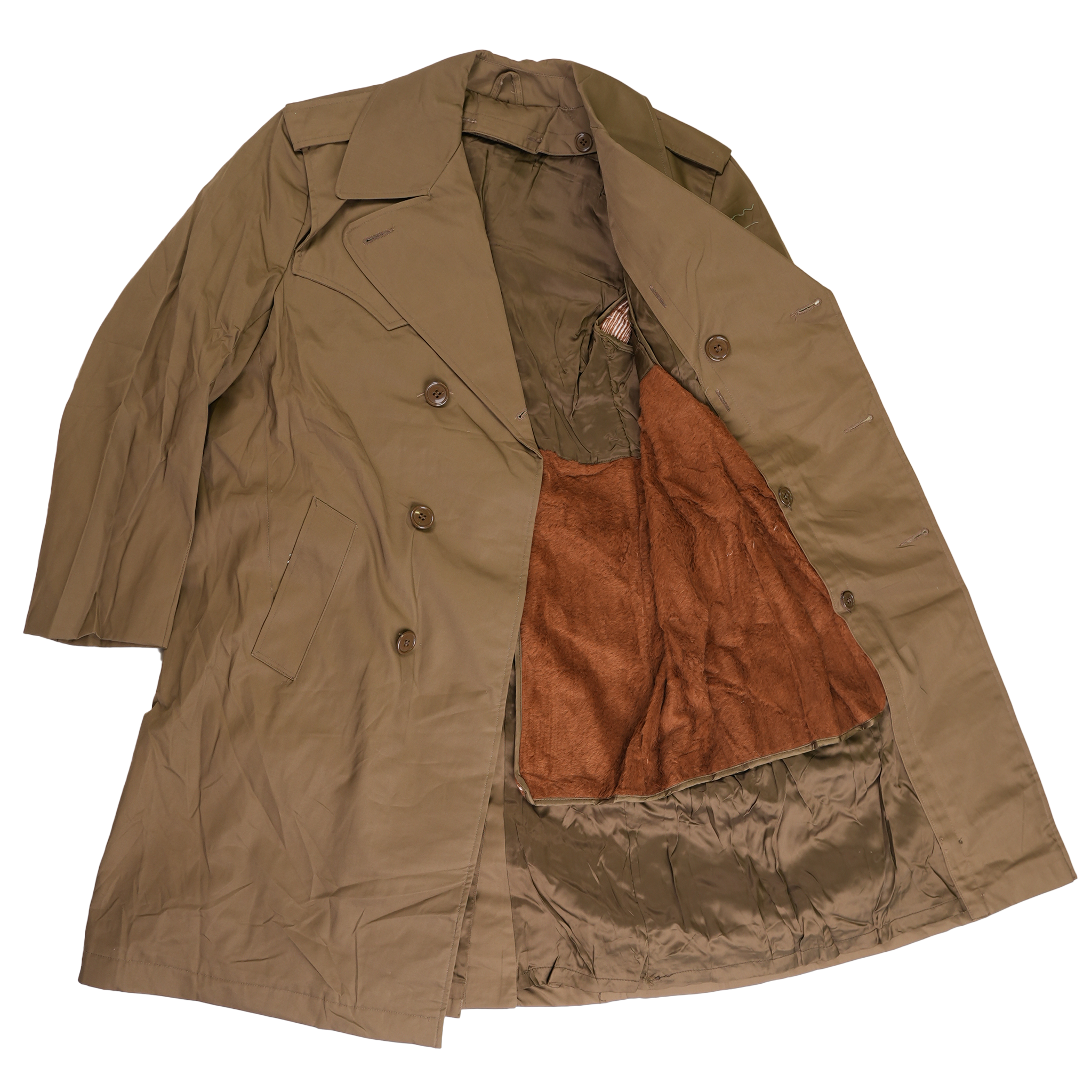 Italian Khaki Trenchcoat with Detachable Liner