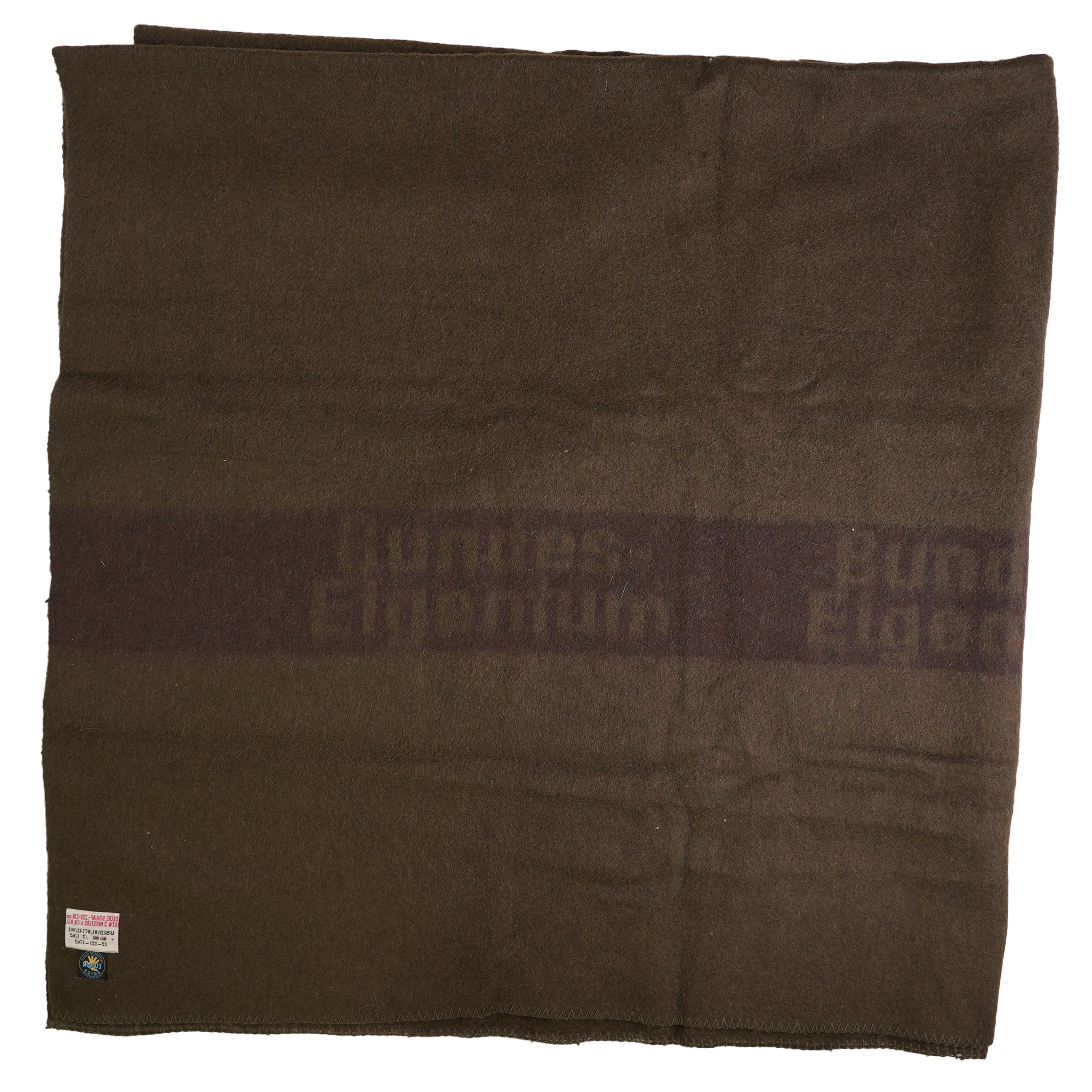 German Olive Wool Military Blanket – Bundeswehr Issue
