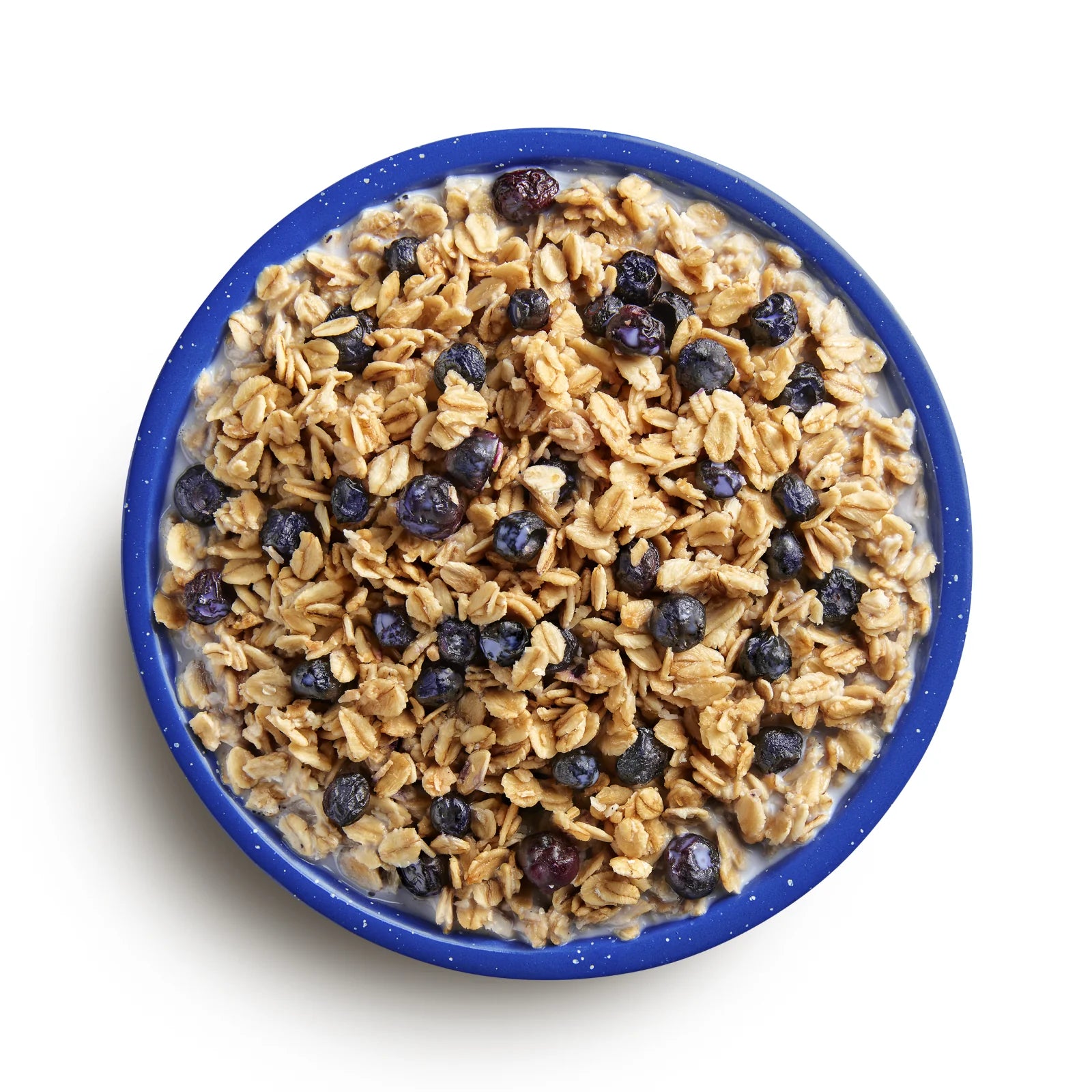 Blueberry Granola with Milk for Breakfast