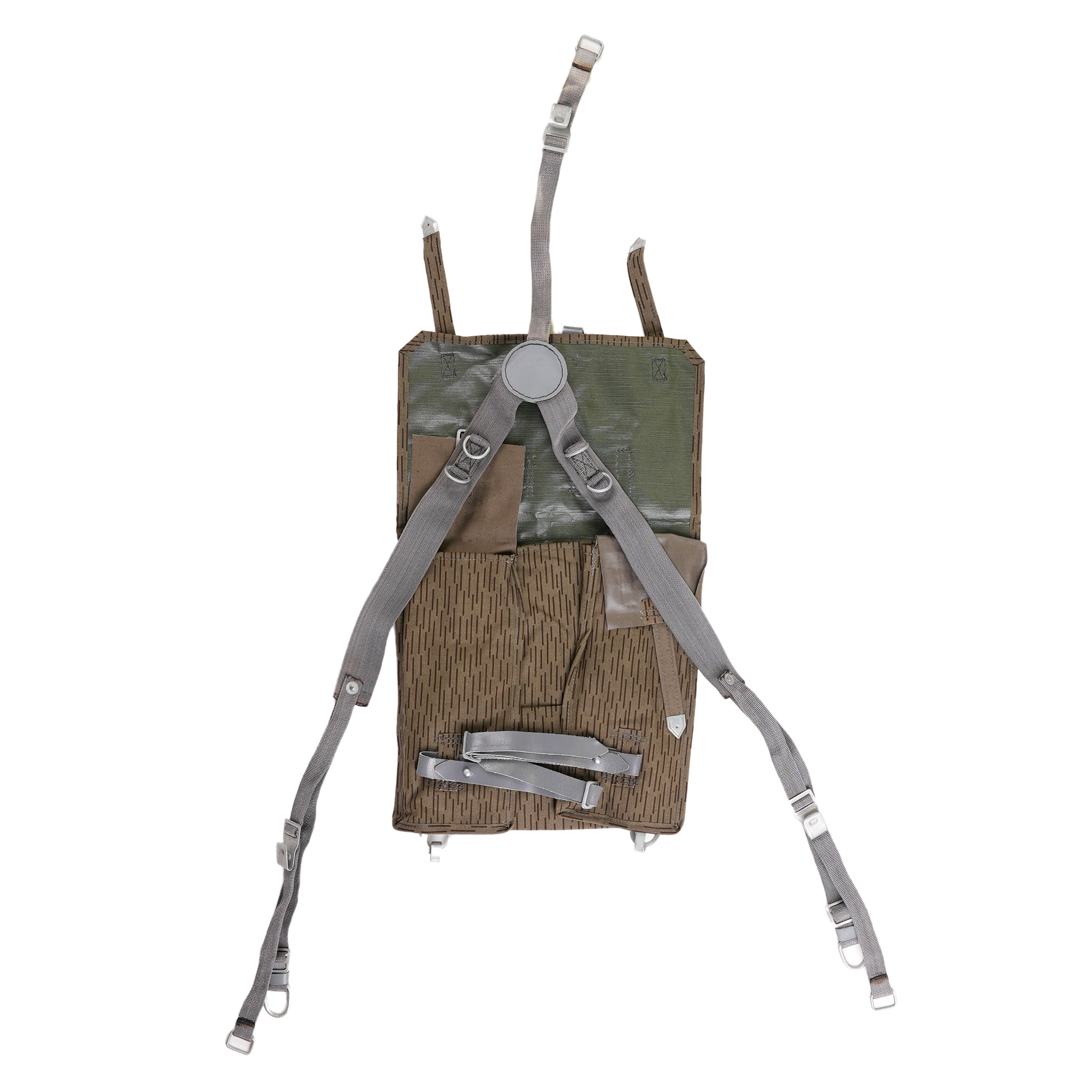 Vintage East German Strichtarn Backpack with Straps