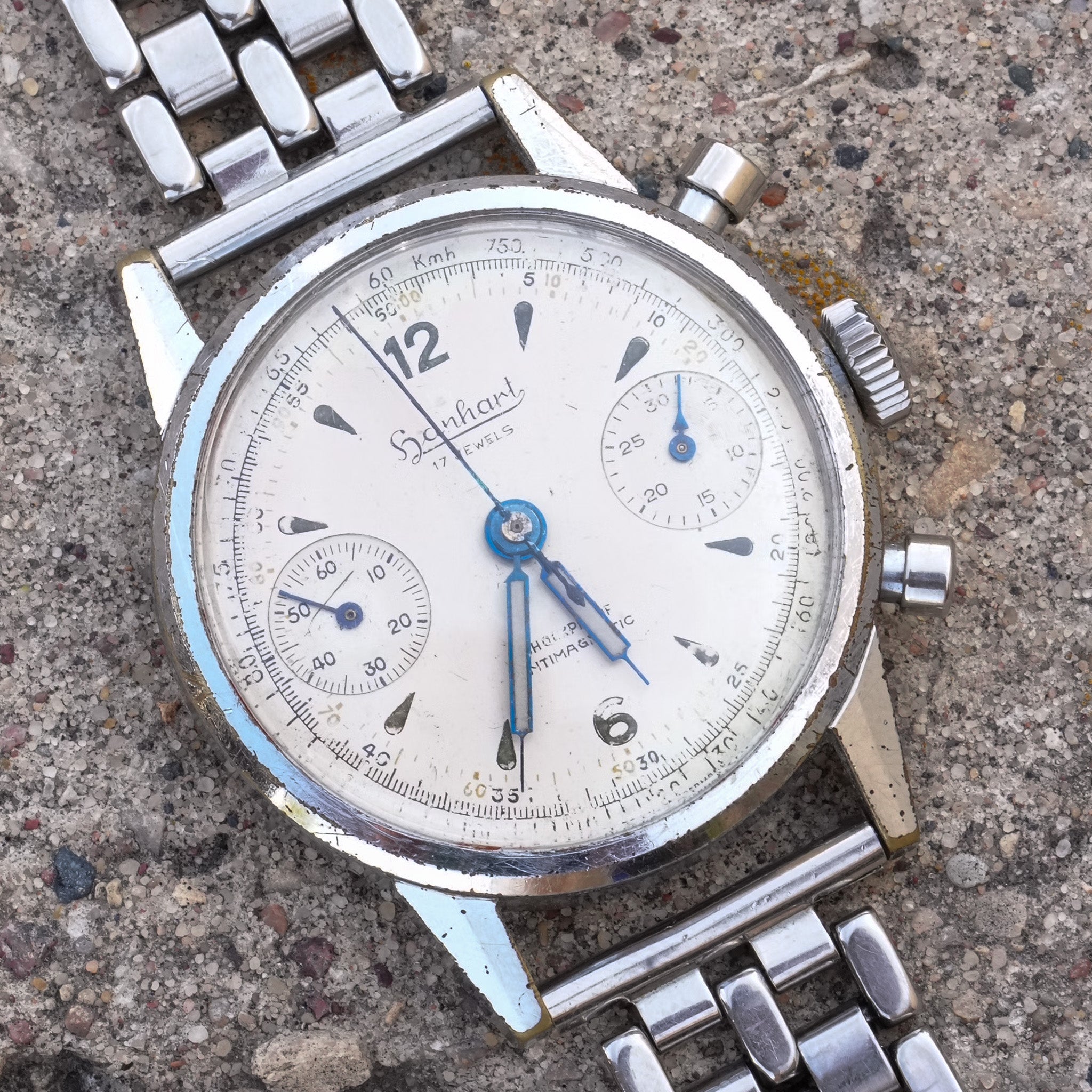 Vintage Hanhart WWII Pilot Chronograph Watch