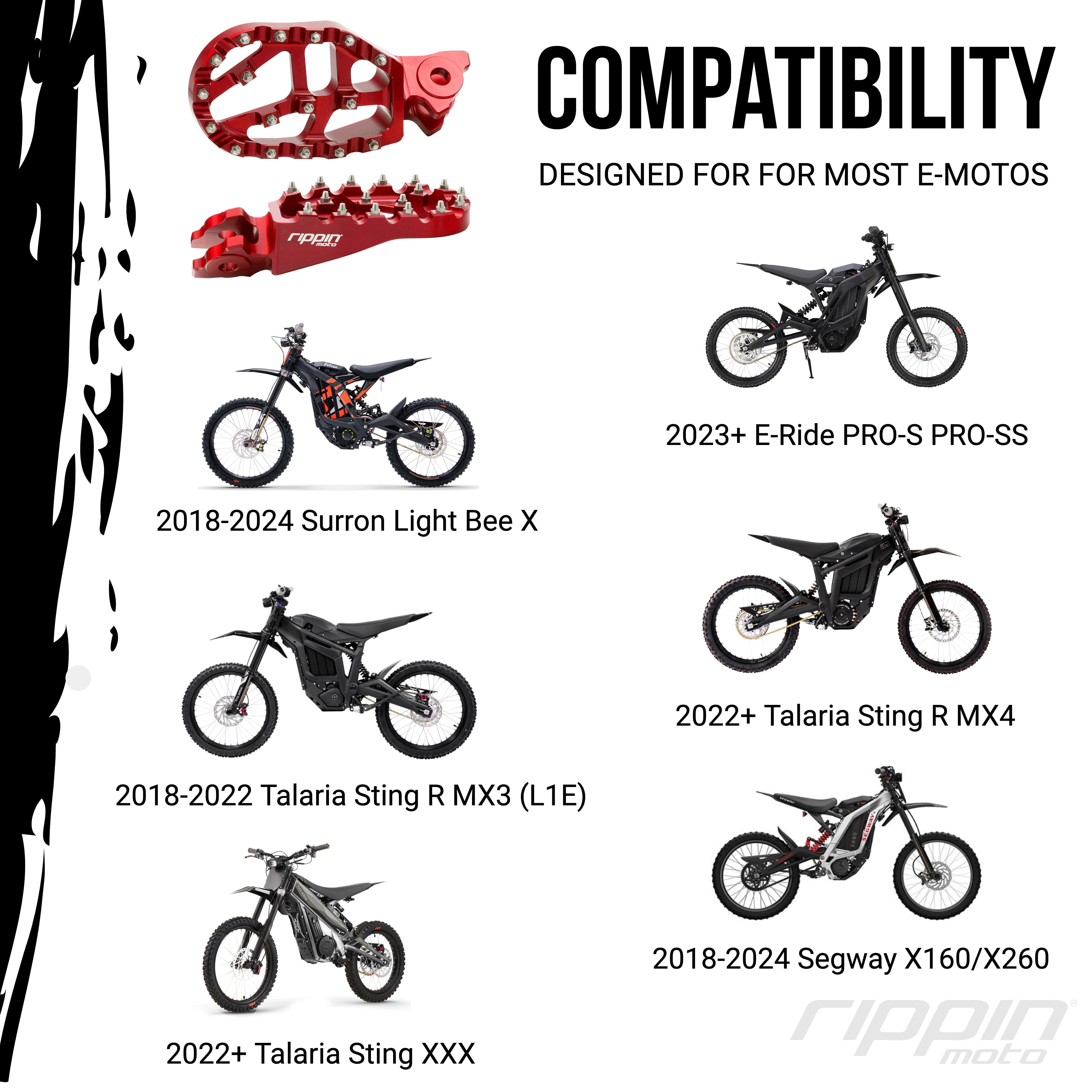 E-Moto Race Foot Pegs for Off-Roading